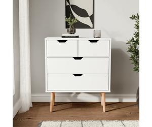 GFW Nyborg 4 Drawer Chest - White