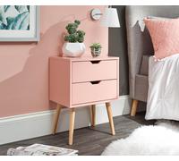 Nyborg 2 Drawer Bedside - Coral Pink / 1