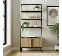 GFW Octavia Tall Ladder Storage Bookcase - Natural