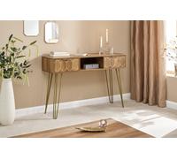 GFW Orleans 2 Drawer Console Desk in Brown GFW Brown
