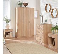 GFW Panama 4 Piece Bedroom Set Oak