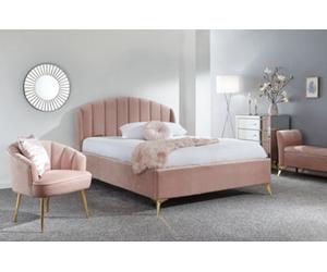 Gfw Pettine 135Cm End Lift Ottoman Bed Double Blush Pink