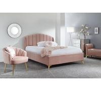 Gfw Pettine 150Cm End Lift Ottoman Bed King Size Blush Pink