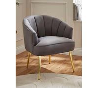 Gfw Pettine Velvet Accent Chair Grey