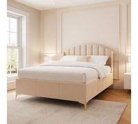 GFW Pettine End Lift Ottoman Storage Bed in Natural | Size: Double GFW Natural Double