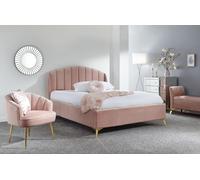 GFW Pettine End Lift Ottoman Storage Bed in Pink | Size: Double GFW Pink Double