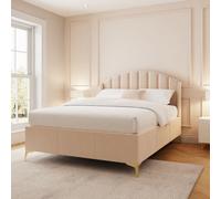 GFW Pettine King End Lift Ottoman Storage Bed King Beige