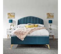 GFW Pettine Plush End Lift Ottoman Bed Gold