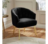 GFW Pettine Velvet Accent Chair - Black