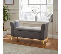 Pettine Ottoman Storage Bench - Grey