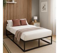 GFW Loft Platform Single Metal Bed, Black