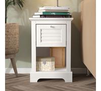 GFW Salcombe 1 Drawer Lamp Table in White GFW White
