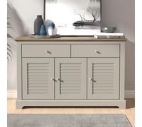 GFW Salcombe Large Sideboard Light Grey, Grey