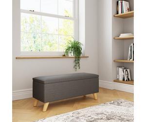Gfw Secreto Fabric Storage Ottoman Bench Charcoal