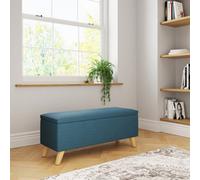 Gfw Secreto Fabric Storage Ottoman Bench Teal