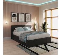 GFW Double Black Side Lift Ottoman Bed - Wilko
