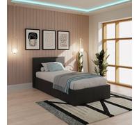 GFW Side Lift Ottoman Storage Bed in Black | Size: Single GFW Black Single