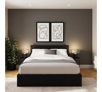 Side Lift Ottoman Bed - Black / Small Double