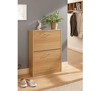 GFW Stirling Two Tier Shoe Cabinet Oak