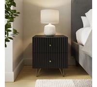 Gfw Thalia Ribbed 2 Drawer Bedside Table