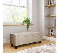 Gfw Verona Fabric Storage Ottoman Bench Natural