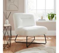 GFW Willow Cream Boucle Teddy Accent Chair - Size: Single - Wilko