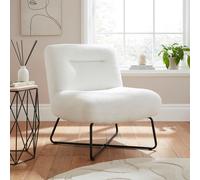 GFW Willow Bouclé Teddy Accent Chair in Cream GFW Cream