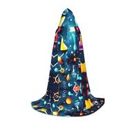 GFXEDSAH Abstract Science Chemistry Print Hooded Cloak,Medieval Cape With Comfortable Hood,Perfect For Role Play And Parties