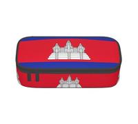 GFXEDSAH Cambodia Flag Print Stylish and Functional Pencil Bags,Small But Spacious,Ideal for Travel Or Daily Use