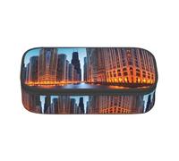 GFXEDSAH Chicago Illinois USA Print Stylish and Functional Pencil Bags,Small But Spacious,Ideal for Travel Or Daily Use