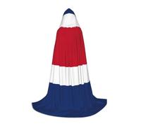 GFXEDSAH Dutch Flag Print Hooded Cloak,Medieval Cape With Comfortable Hood,Perfect For Role Play And Parties