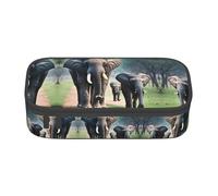 GFXEDSAH Elephant Family Print Stylish and Functional Pencil Bags,Small But Spacious,Ideal for Travel Or Daily Use