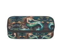 GFXEDSAH Fairy Tale Mermaid Print Stylish and Functional Pencil Bags,Small But Spacious,Ideal for Travel Or Daily Use
