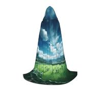 GFXEDSAH Football Print Hooded Cloak,Medieval Cape With Comfortable Hood,Perfect For Role Play And Parties