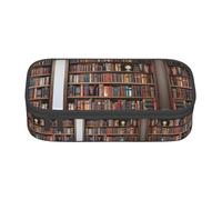 GFXEDSAH Library Bookshelf Book Print Stylish and Functional Pencil Bags,Small But Spacious,Ideal for Travel Or Daily Use