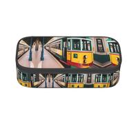 GFXEDSAH Lisbon Tram Pattern Print Stylish and Functional Pencil Bags,Small But Spacious,Ideal for Travel Or Daily Use