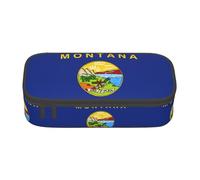 GFXEDSAH Montana State Flag Print Stylish and Functional Pencil Bags,Small But Spacious,Ideal for Travel Or Daily Use