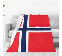 GFXEDSAH Norwegian Flag Print Portable Ultra-Soft Flannel Blanket,Versatile Bedding Sofa And Travel Air Conditioning Blanket