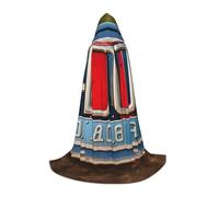 GFXEDSAH Old License Picture Print Hooded Cloak,Medieval Cape With Comfortable Hood,Perfect For Role Play And Parties