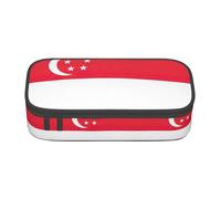 GFXEDSAH Singapore Flag Print Stylish and Functional Pencil Bags,Small But Spacious,Ideal for Travel Or Daily Use