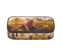 GFXEDSAH Smile Red Pig Print Stylish and Functional Pencil Bags,Small But Spacious,Ideal for Travel Or Daily Use