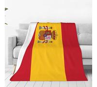 GFXEDSAH Spanish Flag Print Portable Ultra-Soft Flannel Blanket,Versatile Bedding Sofa And Travel Air Conditioning Blanket