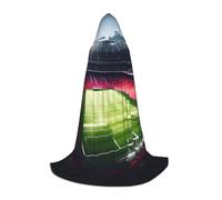 GFXEDSAH Stadium Football Satdium Field Light Night Print Hooded Cloak,Medieval Cape With Comfortable Hood,Perfect For Role Play And Parties
