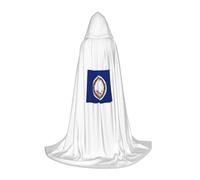 GFXEDSAH Virginia State Flag Print Hooded Cloak,Medieval Cape With Comfortable Hood,Perfect For Role Play And Parties