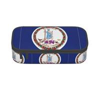 GFXEDSAH Virginia State Flag Print Stylish and Functional Pencil Bags,Small But Spacious,Ideal for Travel Or Daily Use