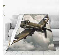 GFXEDSAH World War 2 Aircraft Airplane04 Print Portable Ultra-Soft Flannel Blanket,Versatile Bedding Sofa And Travel Air Conditioning Blanket