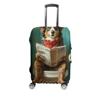 GFXEZZLH Australian Shepherd Cowboy on The ToiletLuggage Case CoverM(22-24inch)