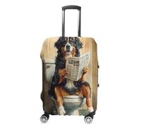 GFXEZZLH Bernese Mountain Dog on The Toilet Reading NewspaperLuggage Case Covers(19-21inch)