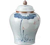 GFXYQPDNV Decorative Ancient Ginger Jar Chinese Porcelain Ceramic Temple Jar with Sealed Lids Home Kitchen Dining Storage Jar-