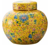 GFXYQPDNV Ginger Jar Decorative Ancient Chinese Porcelain Ceramic Temple Storage Jar with Sealed Lids Home Kitchen Dining-